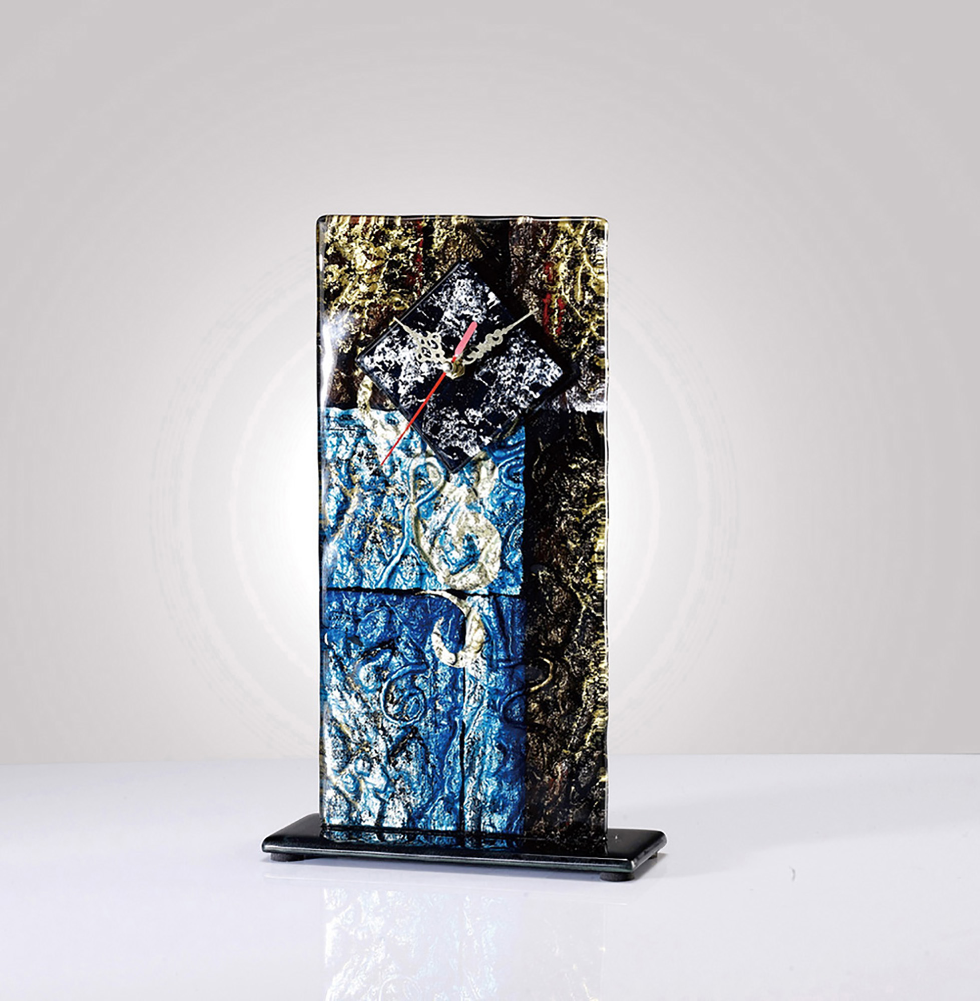 Delphia Glitter Art Glassware Diyas Home Clocks